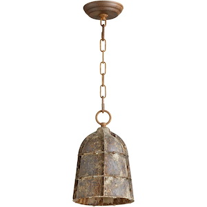 Rusto - One Light small Pendant - 7.5 Inches Wide by 12 Inches High