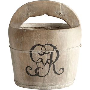 A Drop In The Bucket - Planter - 14.5 Inches Wide by 17.5 Inches High