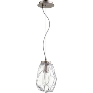 Gem - One Light Pendant - 7 Inches Wide by 13.5 Inches High