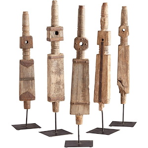 Rustic Todem - Large sculpture - 5 Inches Wide by 23.75 Inches High