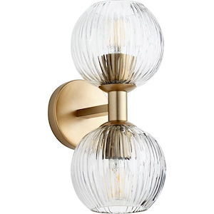 Helios - 2 Light Wall Mount - 6 Inches Wide by 13 Inches High