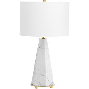 Opaque storm - 1 Light Table Lamp-27 Inches Tall and 15 Inches Wide