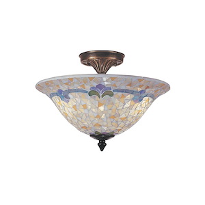 Johana Mosaic - Three Light Flush Mount