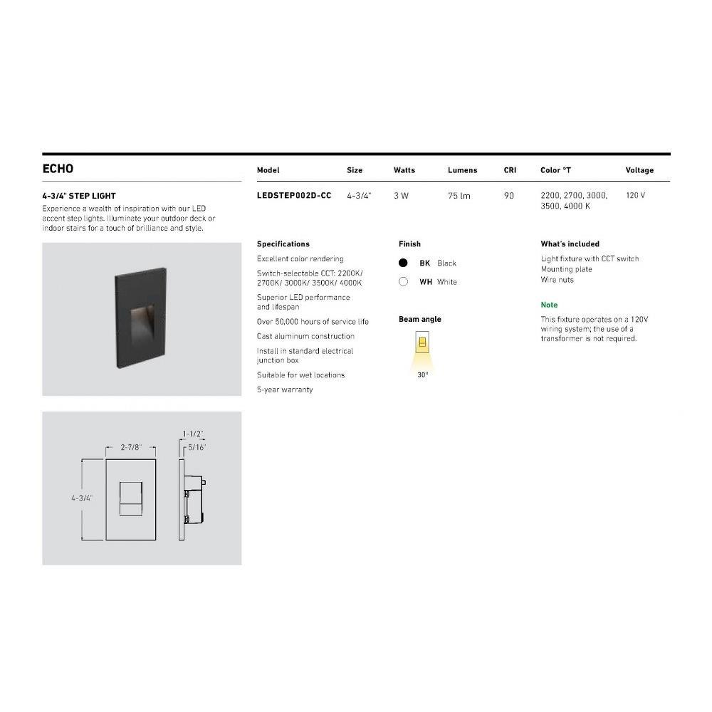 LEDSTEP002D-CC-BK