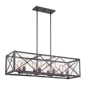 High Line - Eight Light Linear Chandelier - 473945