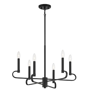 Summit - 6 Light Chandelier In Transitional Style-16.75 Inches Tall and 25.5 Inches Wide - 1160085