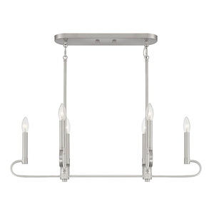 Summit - 6 Light Island In Transitional Style-8.5 Inches Tall and 32 Inches Wide - 1154698