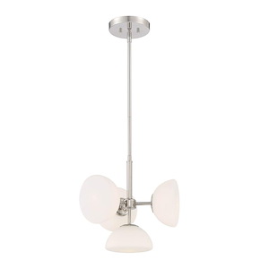 Zio - 4 Light Convertible Chandelier In Retro Style-14 Inches Tall and 14.5 Inches Wide - 1156814