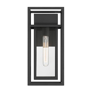 Burton - 1 Light Outdoor Wall Lantern In Modern Style-16 Inches Tall and 7.5 Inches Wide - 1155979