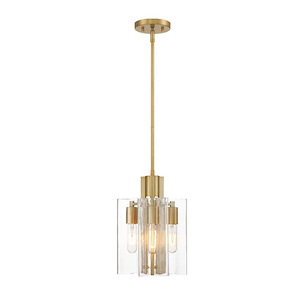Latitude - 3 Light Pendant-14 Inch Tall and 9.5 Inch Wide - 1376152