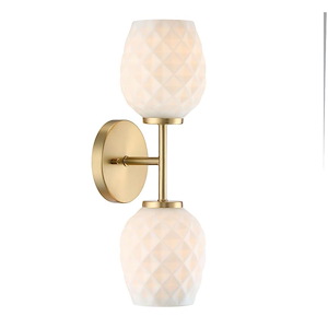 Dita - 2 Light Wall Sconce -17 Inch Tall and 5.25 Inch Wide - 1376182