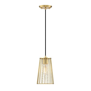 Liana - 1 Light Caged Pendant-9.75 Inch Tall and 6 Inch Wide - 1376280