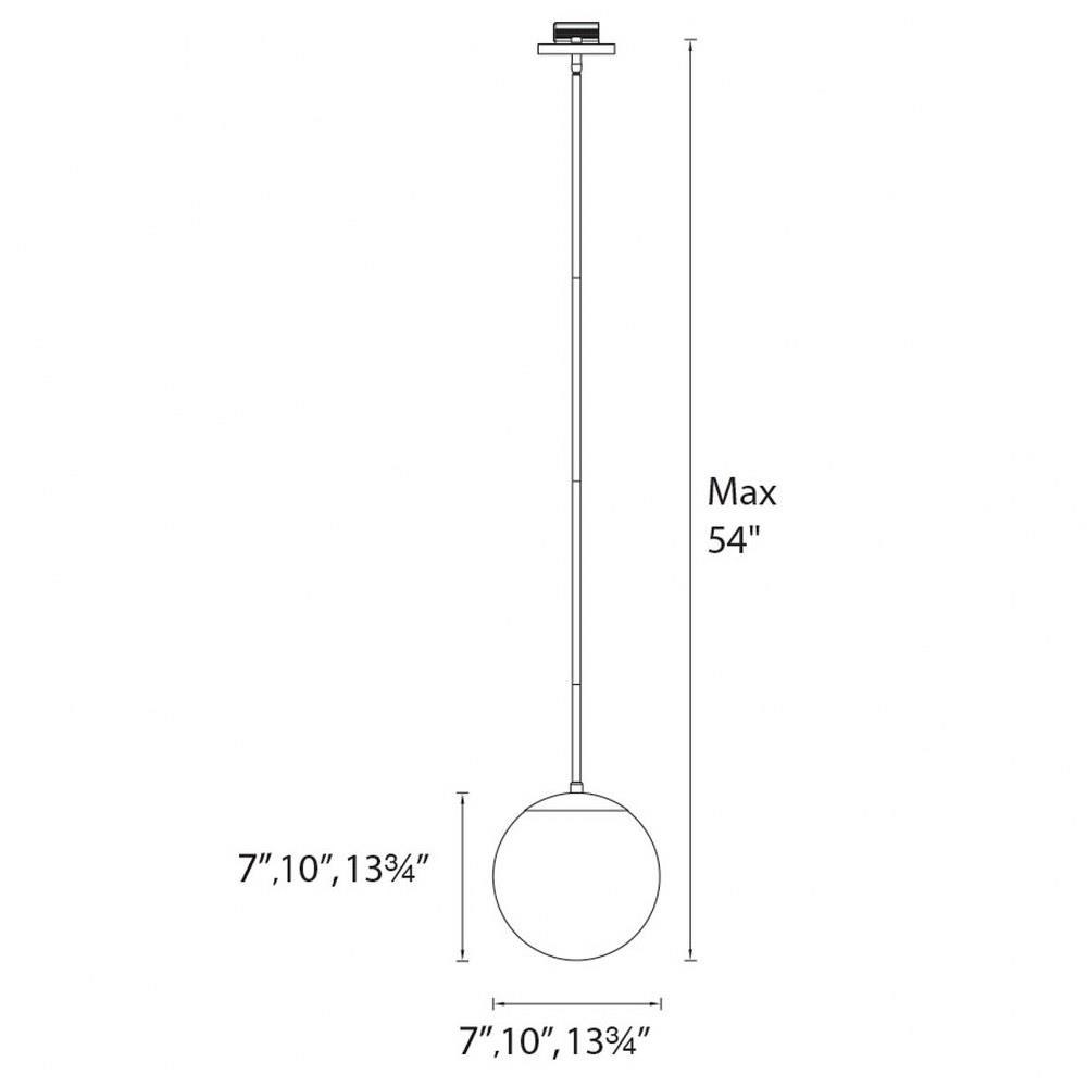 dweLED - PD-52307 - Niveous - 7 Inch 9.5W 1 LED Pendant