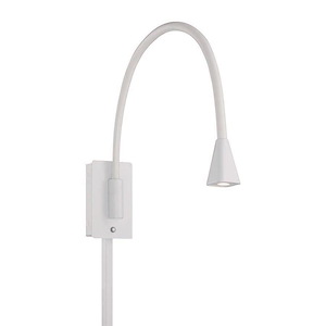 Stretch - 17.24W 1 LED Swing Arm Wall Mount In Contemporary Style-12 Inches Tall and 14 Inches Wide
