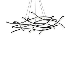 Divergence - 90W 9 LED Chandelier-5.5 Inch Tall and 43.75 Inch Wide