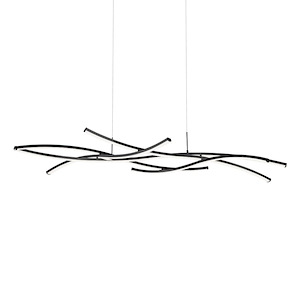 Divergence - 78.5W 9 LED Linear Chandelier-6.75 Inch Tall and 22.38 Inch Wide