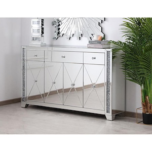 Elegant Decor MF92058 Modern Mirrored Credenza - Thumbnail 2
