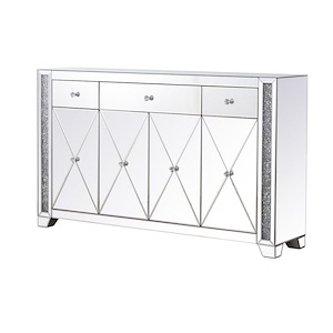 Elegant Decor MF92058 Modern Mirrored Credenza - Thumbnail 4