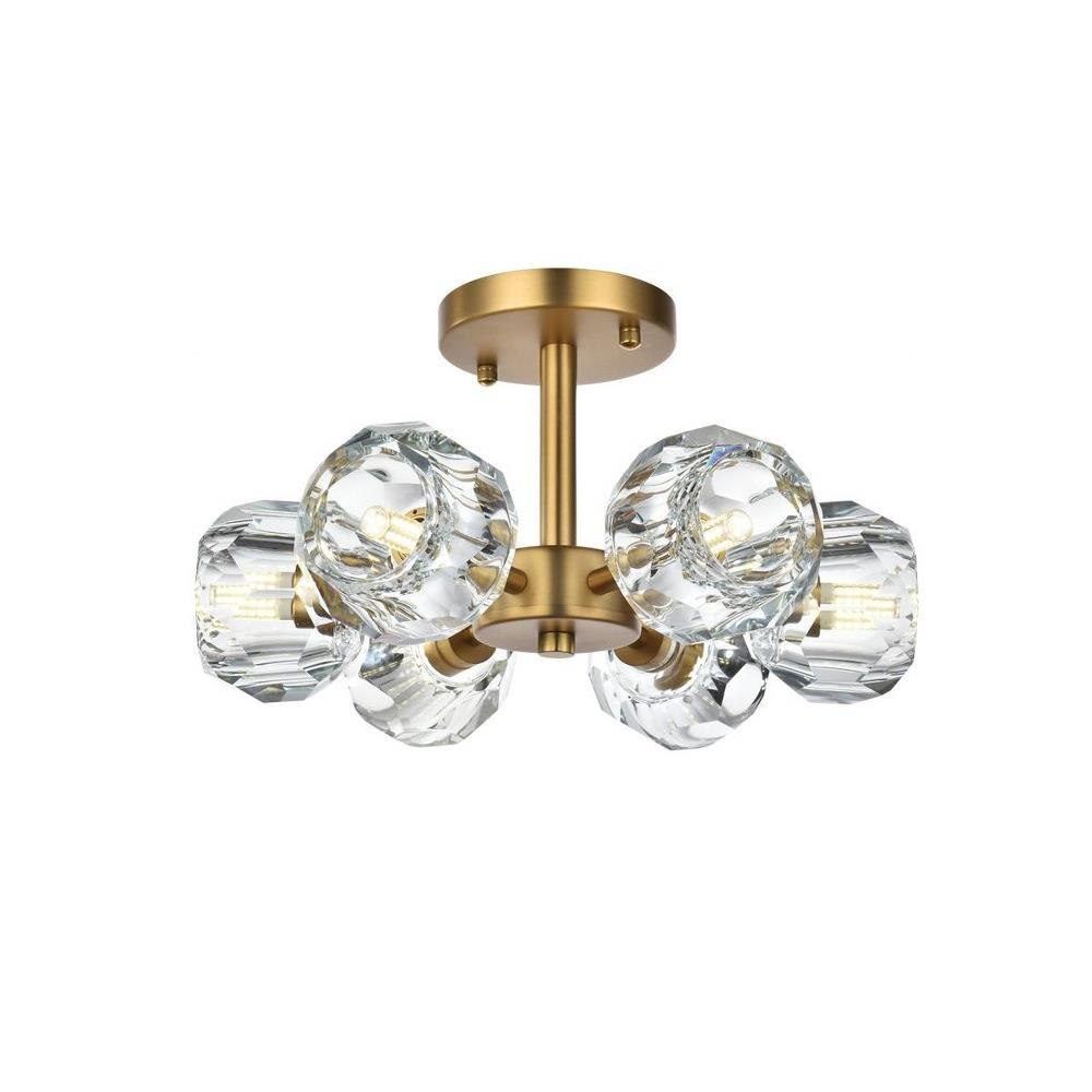 Eren - 6 Light Flush Mount-7 Inches Tall and 14 Inches Wide