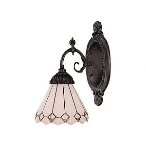 Mix-N-Match - 1 Light Wall Sconce in Traditional Style with Victorian and Vintage Charm inspirations - 10 Inches tall and 4.5 inches wide - 370930
