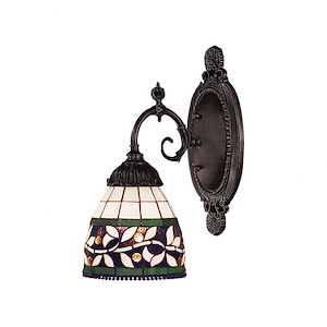 Mix-N-Match - 1 Light Wall Sconce in Traditional Style with Victorian and Vintage Charm inspirations - 10 Inches tall and 4.5 inches wide - 370918