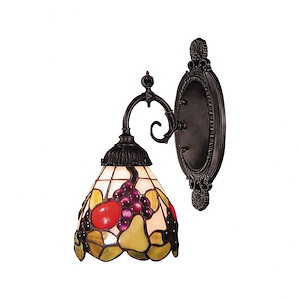 Mix-N-Match - 1 Light Wall Sconce in Traditional Style with Victorian and Vintage Charm inspirations - 10 Inches tall and 4.5 inches wide - 370914