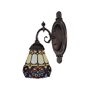 Mix-N-Match - 1 Light Wall Sconce in Traditional Style with Victorian and Vintage Charm inspirations - 10 Inches tall and 4.5 inches wide - 370910