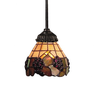 Mix- 9.5W 1 LED Mini Pendant in Traditional Style with Victorian and Vintage Charm inspirations - 23.5 Inches tall and 6 inches wide