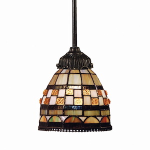 Mix-N-Match - 9.5W 1 Light Mini Pendant In Traditional Style-23.5 Inches Tall and 6 Inches Wide