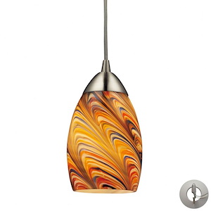Mini Vortex - 9.5W 1 LED Mini Pendant in Transitional Style with Luxe/Glam and Boho inspirations - 7 Inches tall and 4 inches wide - 1208612