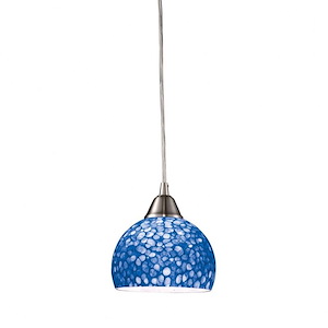 Cira - 9.5W 1 LED Mini Pendant in Transitional Style with Coastal/Beach and Eclectic inspirations - 6 Inches tall and 6 inches wide