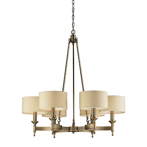 Pembroke - 6 Light Chandelier in Transitional Style with Luxe/Glam and Art Deco inspirations - 31 Inches tall and 31 inches wide - 1208721