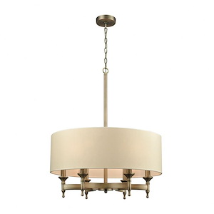 Pembroke - 6 Light Chandelier in Transitional Style with Luxe/Glam and Art Deco inspirations - 30 Inches tall and 24 inches wide