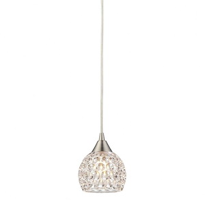 Kersey - 1 Light Mini Pendant in Modern/Contemporary Style with Luxe/Glam and Boho inspirations - 6 Inches tall and 5 inches wide