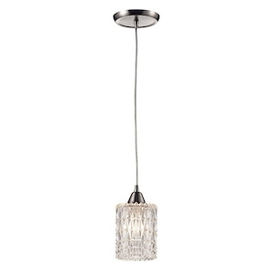 Kersey - 1 Light Mini Pendant in Modern/Contemporary Style with Luxe/Glam and Boho inspirations - 8 Inches tall and 4 inches wide