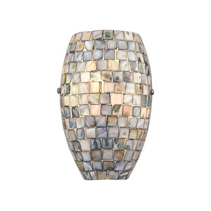 Capri - 1 Light Wall Sconce in Transitional Style with Coastal/Beach and Eclectic inspirations - 8 Inches tall and 6 inches wide