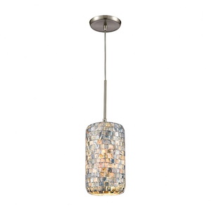Capri - 1 Light Mini Pendant in Transitional Style with Coastal/Beach and Eclectic inspirations - 11 Inches tall and 6 inches wide