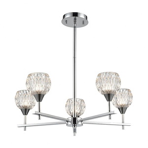 Kersey - 5 Light Chandelier in Modern/Contemporary Style with Luxe/Glam and Boho inspirations - 8 Inches tall and 24 inches wide - 881694