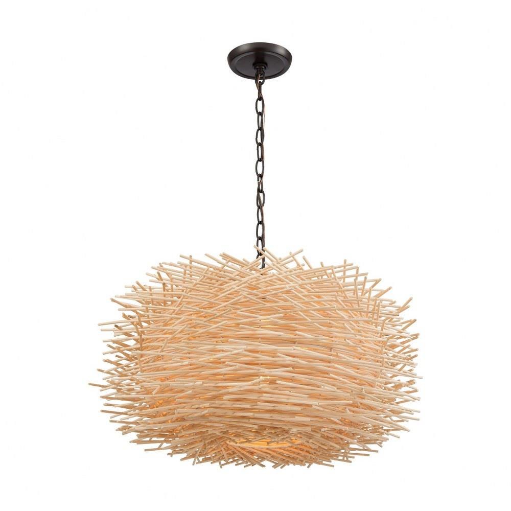 Elk Home - 10951/3 - Bamboo Nest - 3 Light Pendant in Modern