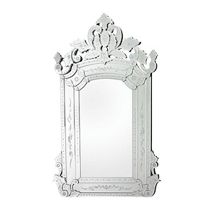 Billericay - Traditional Style w/ Luxe/Glam inspirations - Glass Large Venetian Mirror - 58 Inches tall 38 Inches wide