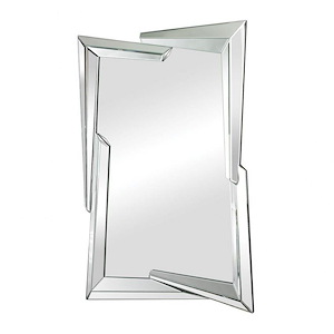 Juxtaposed Angles - Modern/Contemporary Style w/ Luxe/Glam inspirations - Glass Mirror - 48 Inches tall 32 Inches wide