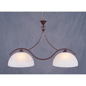 European Crafted - 2 Light Chandelier-21 Inches Tall and 31 Inches Wide - 1303209