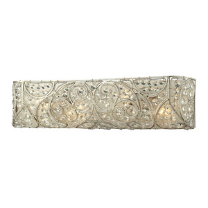 Andalusia - 4 Light Bath Bar in Traditional Style with Victorian and Luxe/Glam inspirations - 6 Inches tall and 24 inches wide
