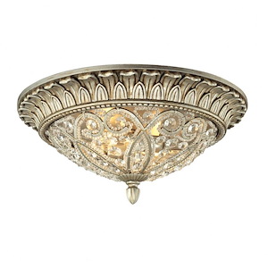 Andalusia - 2 Light Flush Mount in Traditional Style with Victorian and Luxe/Glam inspirations - 6 Inches tall and 13 inches wide - 421497