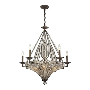 Jausten - 10 Light Chandelier in Traditional Style with Victorian and Art Deco inspirations - 33 Inches tall and 30 inches wide - 459224