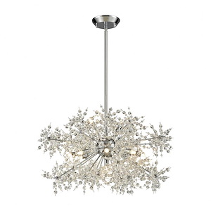 Snowburst - 11 Light Chandelier in Modern/Contemporary Style with Luxe/Glam and Mid-Century Modern inspirations - 18 Inches tall and 28 inches wide