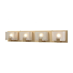 Ridgecrest - 4 Light Bath Vanity in Modern/Contemporary Style with Art Deco and Luxe/Glam inspirations - 5 Inches tall and 14 inches wide