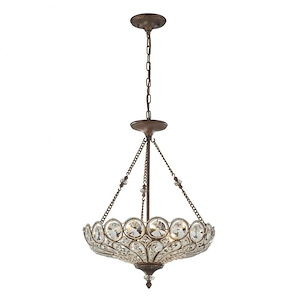 Christina - 5 Light Pendant in Traditional Style with Victorian and Luxe/Glam inspirations - 26 Inches tall and 20 inches wide