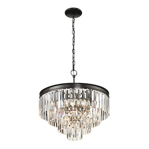Palacial - 5 Light Chandelier in Traditional Style with Art Deco and Luxe/Glam inspirations - 21 Inches tall and 20 inches wide
