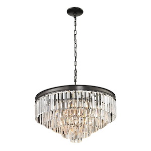 Palacial - 6 Light Chandelier in Traditional Style with Art Deco and Luxe/Glam inspirations - 22 Inches tall and 24 inches wide